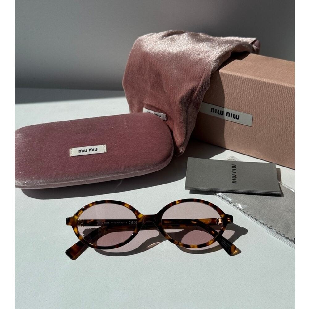 NEW Miu Miu MU04ZS Regard Sunglasses in Havana Pink $518